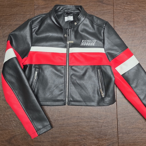 Jackets & Blazers - Woman's Faux Leather Jacket